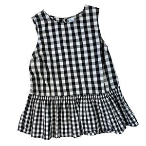 Time And Tru Gingham Peplum Top
